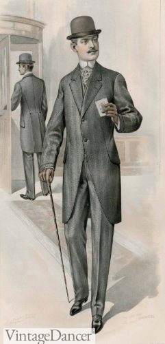 1910 mens formal cutaway suit