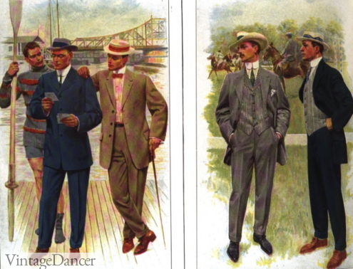 1910 summer suits menswear 1910s Edwardian