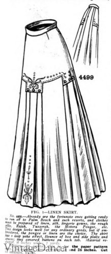 1910 linen skirt