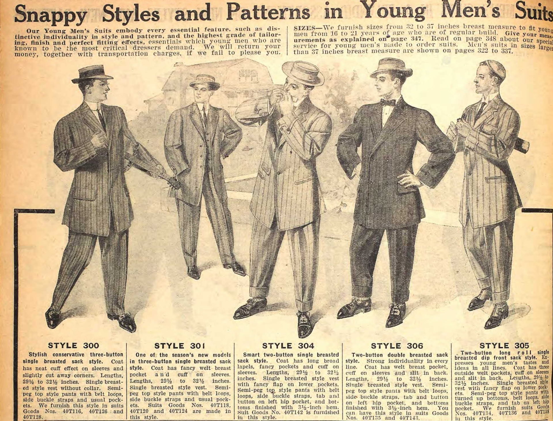 1910 Teen Boys' Clothing