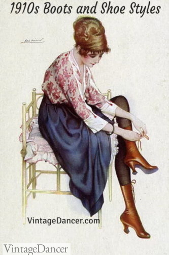 1910 women shoes boots footwear women ladies titanic shoe styles history