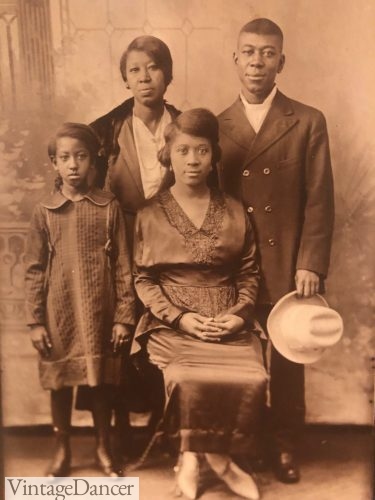 1910s black family fashion girl woman man American