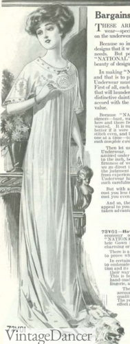 Edwardian 1910s nightgowns women