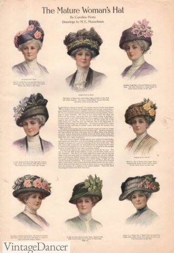 Edwardian old ladies hats women hats