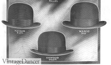 1911 various sized derby hats mens