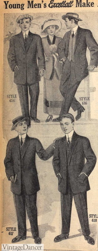 1911 Edwardian young men's suits