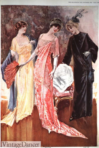 1912 evening gowns dresses Titanic era