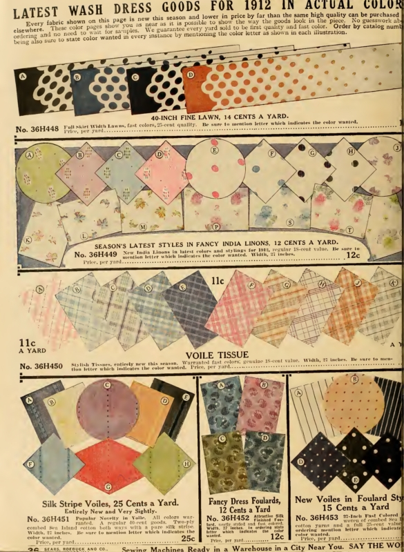 Edwardian Fabric & Fashion Colors 1900-1919, WWI, Titanic
