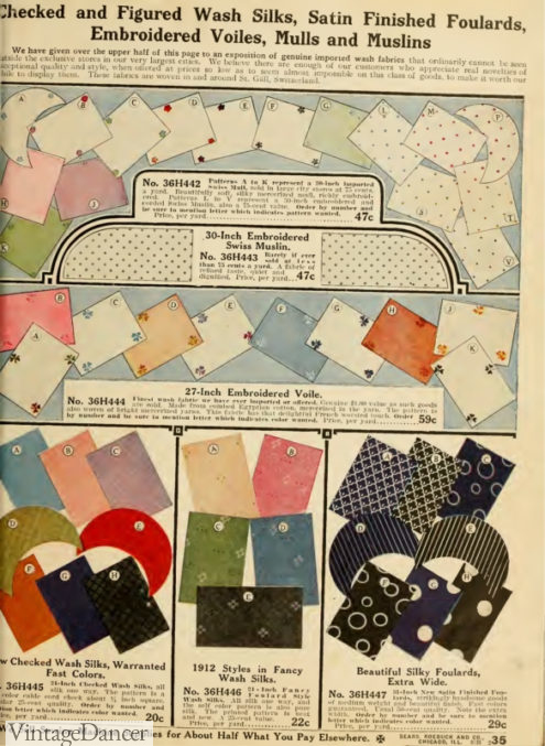 Edwardian Fabric & Fashion Colors 1900-1919, WWI, Titanic