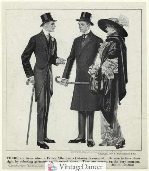 1912 morning suits and prince Albert overcoat