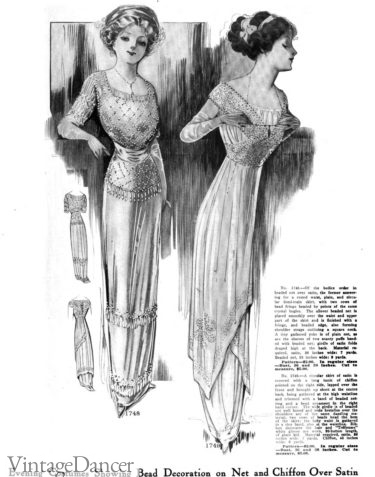 1912 Beaded evening dress