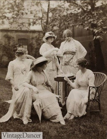 1912, traditional white tea dresses