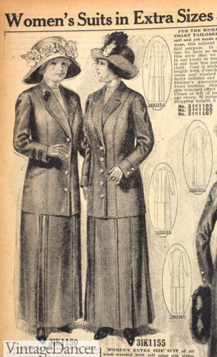 1910s plus size women fashion
