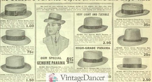 1910 mens hats