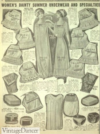1913 Edwardian undergarments