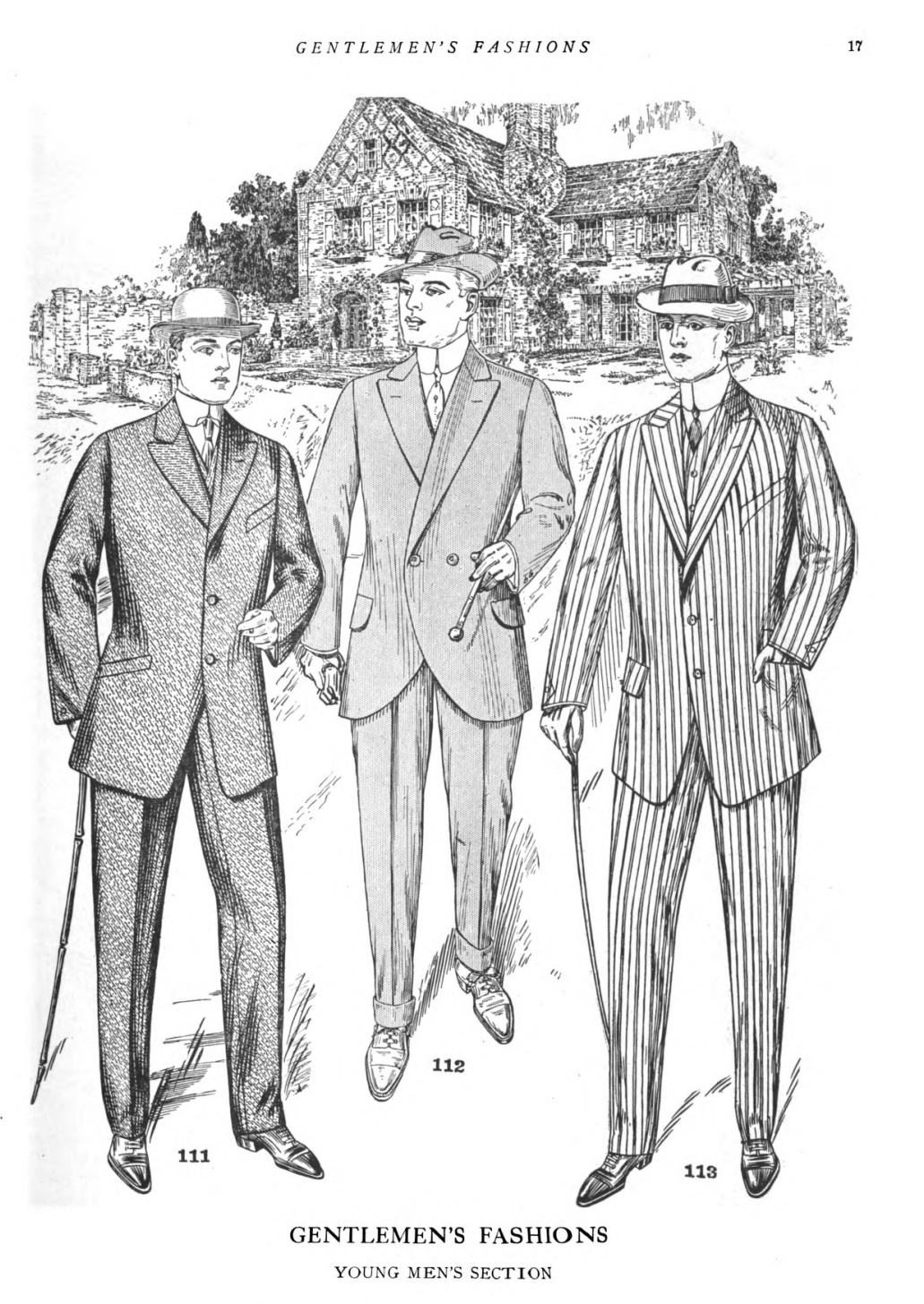 Men's Rah Rah Suits 1908 to 1918