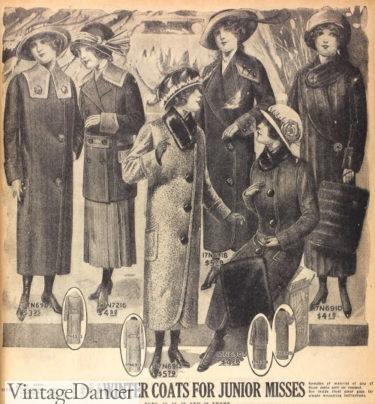 1910s girls teens coats