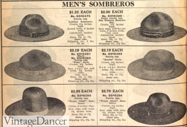 1913 mens western hats