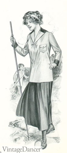 1913 middy blouse with skirt 1910