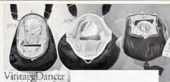 Edwardian 1914 evening bags with built in mirror