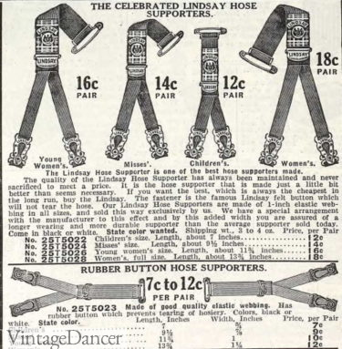 1914 safety pin on garter straps