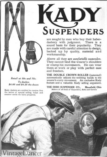 1914 Kady mens suspenders 1910s