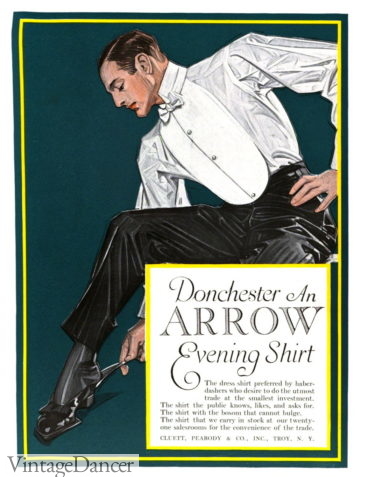 1914 mens shirt studs buttoned the tuxedo shirt