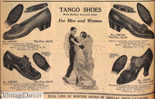 1914 Sears Tango dance shoes