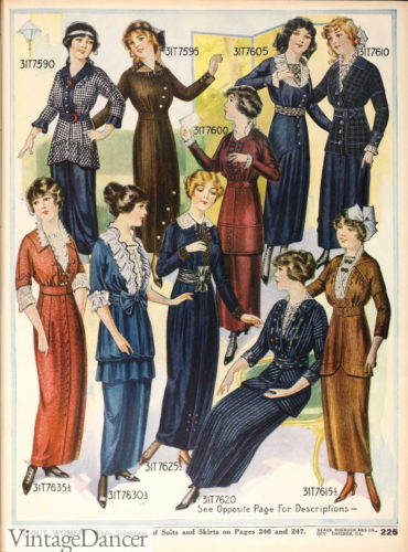 1910s teenage girls dresses clothing and fashions