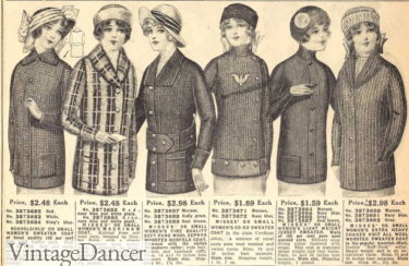 1910s girls sweaters coats