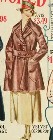 1915 jacket over contrasting skirt