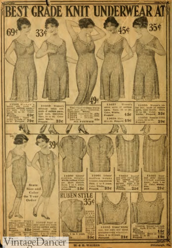 1915 knit underwear women WW1