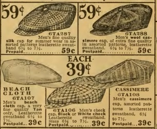 1950s mens caps hats casual clothing