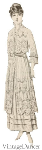 1915 lace tea dress