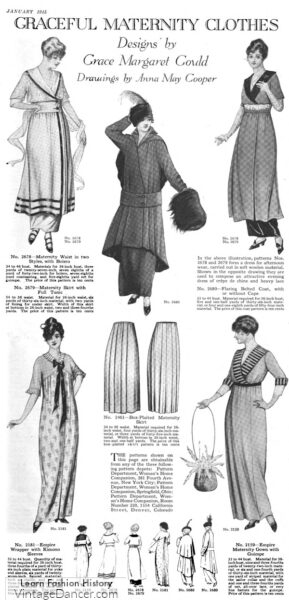 1910s maternity clothes dresses 1915 WW1