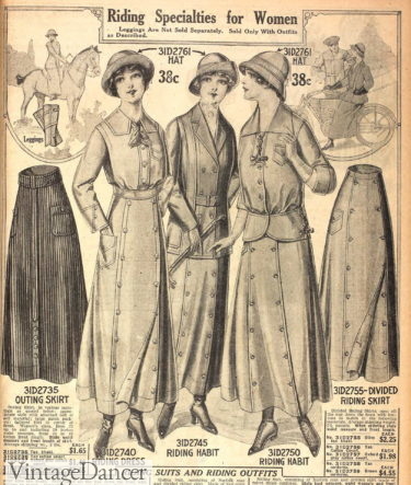 1915 sport clothes, riding clothes