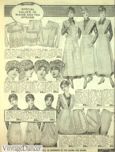 1916 aprons and caps Edwardian apron