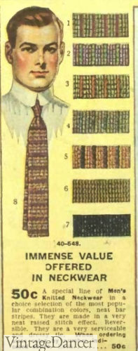 1916 mens knitted skinny tie