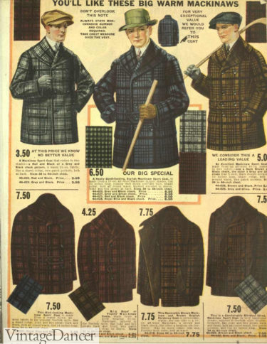 1916 men's mackinaw jackets
