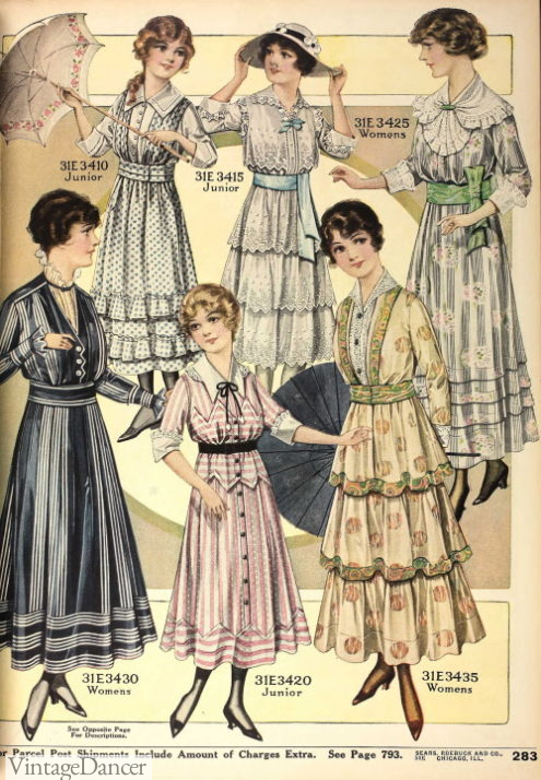 1910s Teen Girls&#8217; Fashions, Vintage Dancer