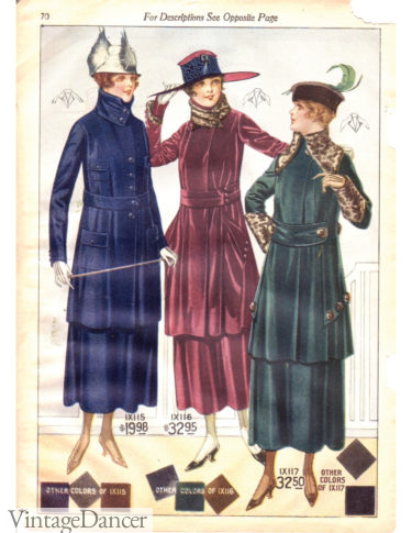 1918 winter suits women