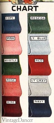 1917 fall fabric colors. 1910s fashion colors clothing colors for women. Edwardian era. en. Edwardian era, Great War, WW1 colors.