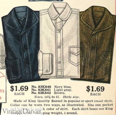 1917 long sleeve sport collar shirts