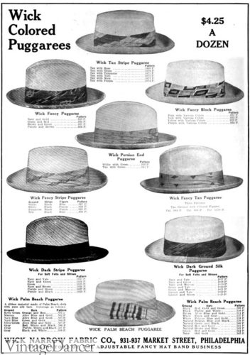 1917 patterned hat bands mens summer hats