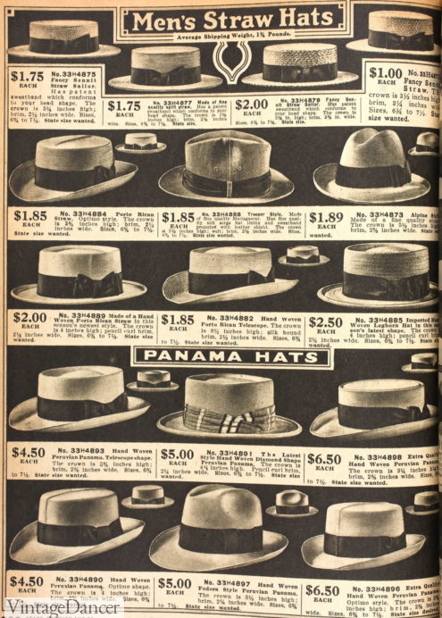 1910s Men's Hat Styles and History