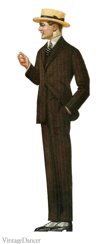 1917 Mens Edwardian suit jazz age