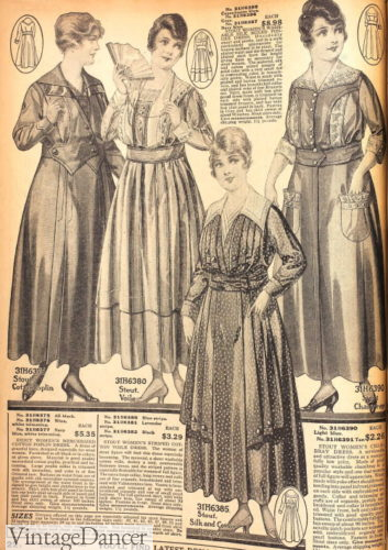1910s plus size fashion 1917 stout women dresses