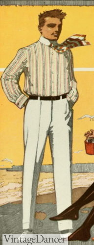 1918 white duck cloth trousers