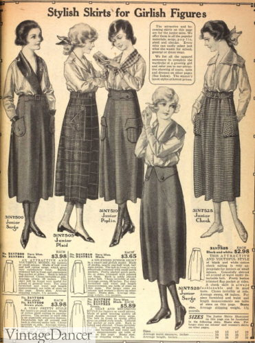 1918 skirts for teens 1910s teen girls clothing fashion