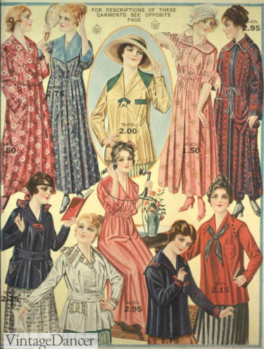 1918 Middy Blouses (robes up top)